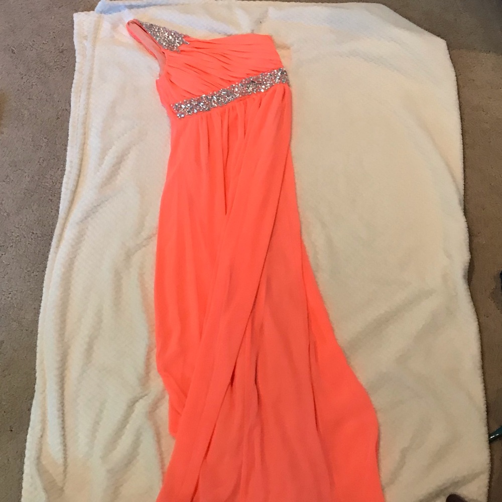 Neon Pink Floor Length Dress